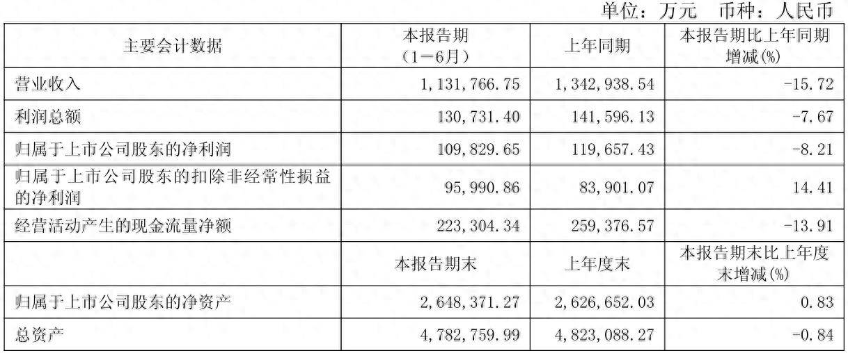 南山铝业:上半年营收172.74亿元 净利同比增长19.95%