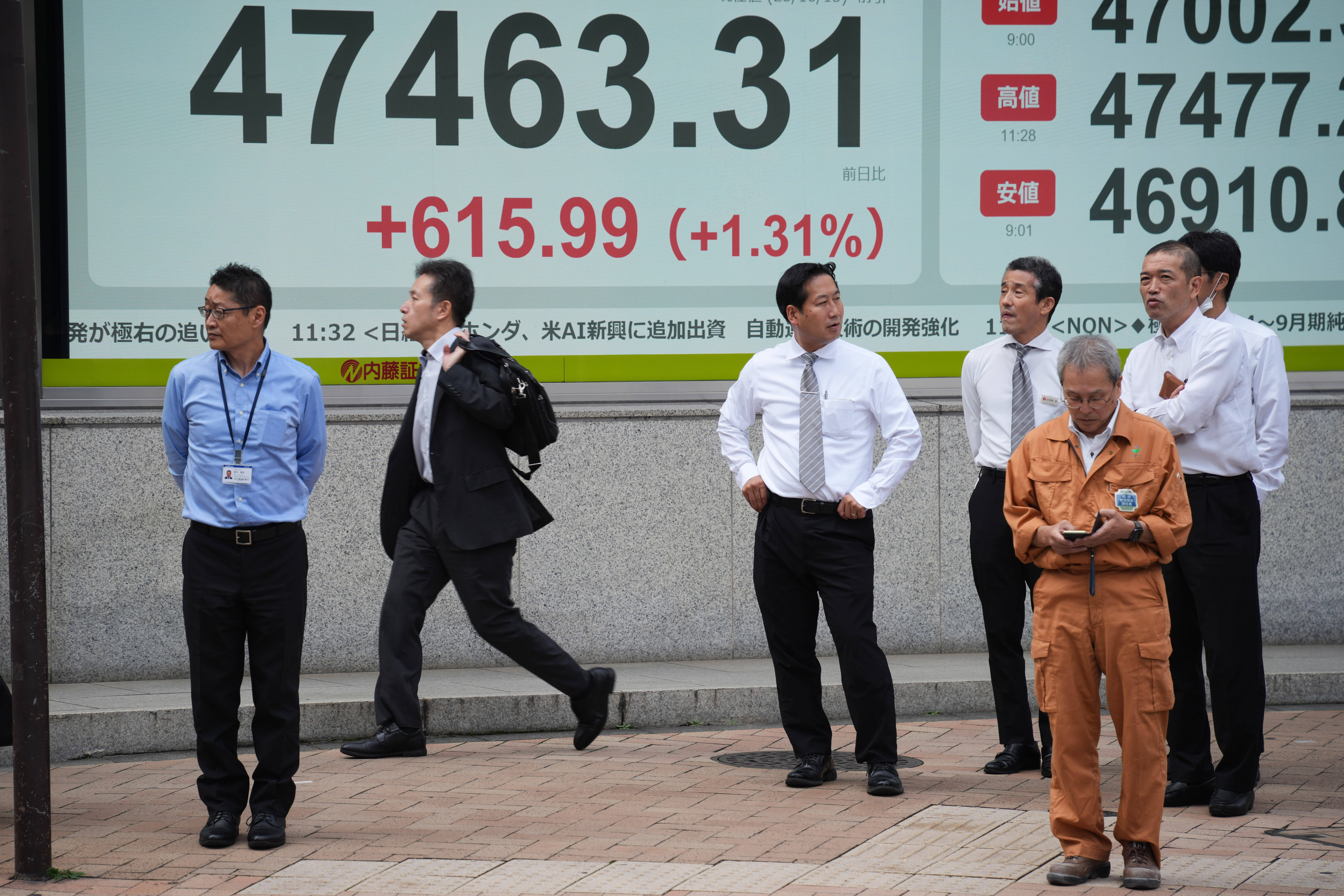 东京股市显著上涨